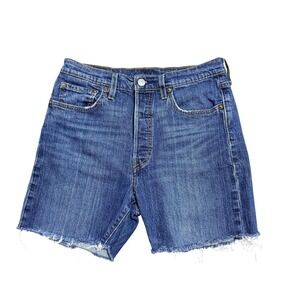 Levis 501 Shorts Mens 29 Blue Denim Cutoff Raw Hem Stretch Casual PC9 29502-0071